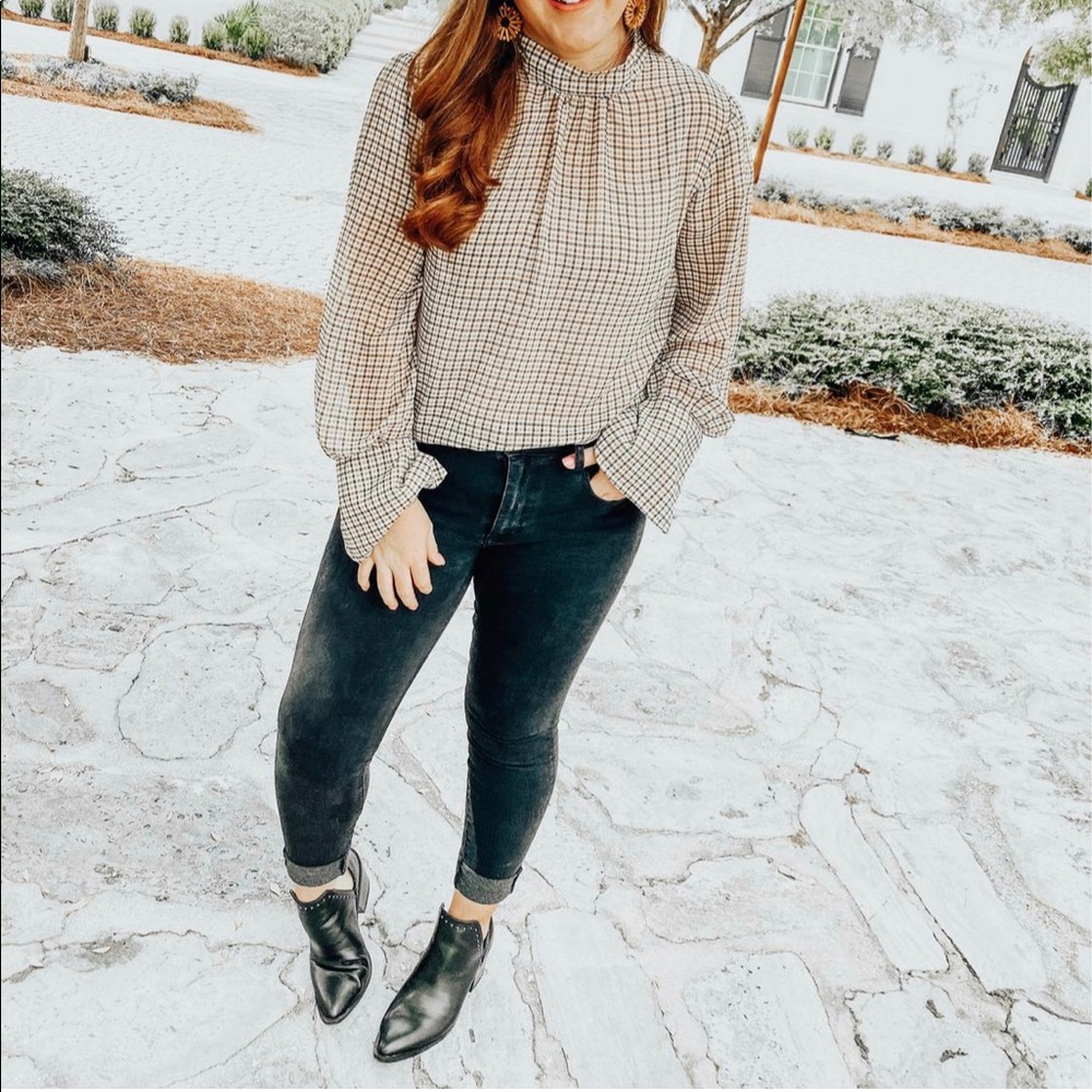 Plaid blouse